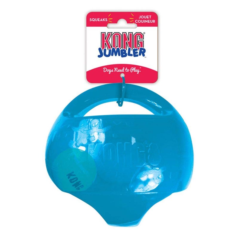 KONG Jumbler Ball - Interactive Toy for Dog & Puppy Playtime - Fetch Toy with Tennis Ball - Dog Supplies for Engaging Play - for Medium/Large Dogs - Assorted Colors - Image 3